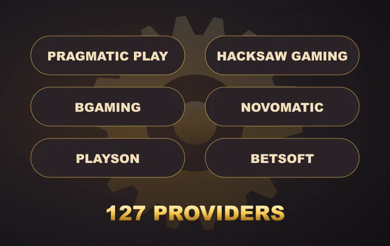 Game studio names at MonsterWin casino, from Pragmatic Play to Betsoft
